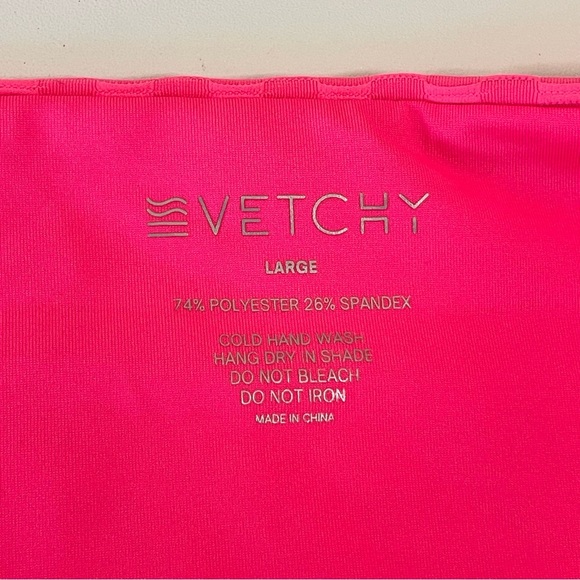 Vetchy Laguna Bikini Two Piece Swimsuit Neon Green Top Hot Pink Botton M/L - Picture 15 of 15